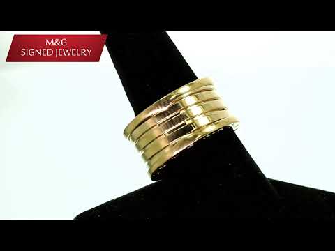 BVLGARI B.Zero1 XXth Anniversary 18k Yellow Gold 5-Row Band Ring