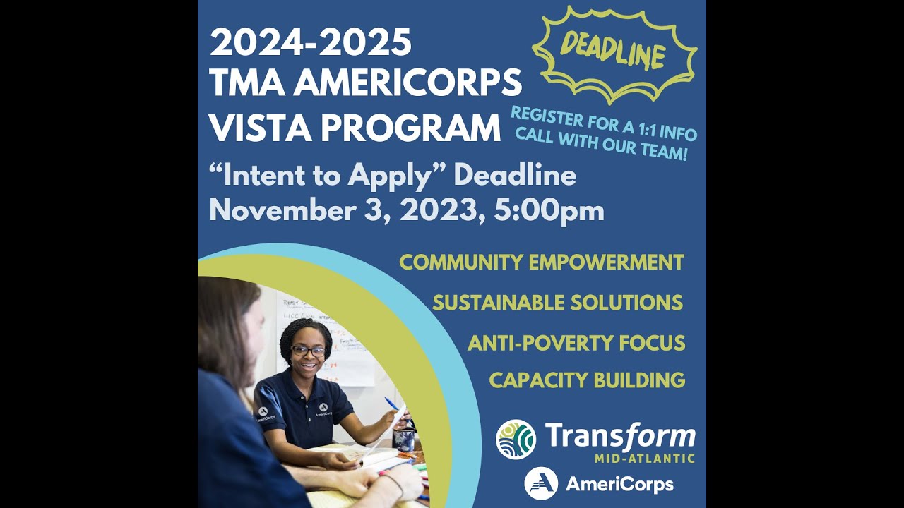 2024 2025 TMA AmeriCorps VISTA Program - Program & Application Overview