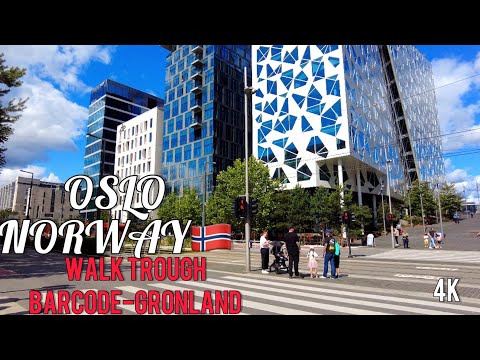 WALKING TROUGH POPULAR BARCODE-GRONLAND🇳🇴 OSLO, NORWAY! { 4K, 60 ftps}