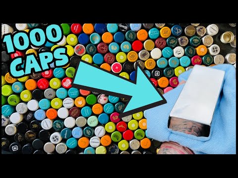 1000 Bottle Top Bar & Dumpster Diving - Mirrored Beauty From Your Bottle Tops - ASMR Metal Melting