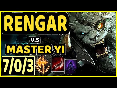 INORI (RENGAR) vs MASTER YI - 7/0/3 KDA JUNGLE GAMEPLAY - NA Ranked DIAMOND