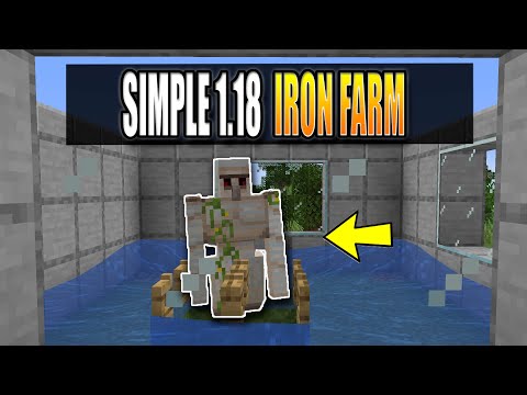 GamerCory - EASY Minecraft 1.18 Iron Farm - No Redstone - 350+ Iron Ingots/Hr
