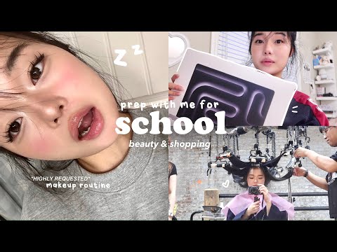 BACK to SCHOOL 101⌨️:  MacBook Pro unboxing, Makeup routine, Korean hair perm & shopping
