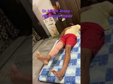 Exercises First Day after Meniscus Repair Surgery! Thanks Dr Manit Arora