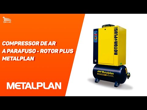 Compressor de Ar de Parafuso Rotorplus 4HP 7 Bar 20PCM 70 Litros Monofásico  - Video