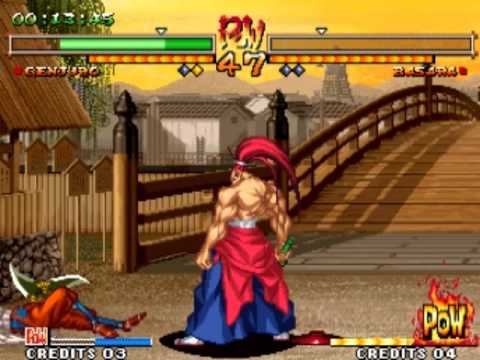 Samurai Shodown V Special Kibagami Genjuro VS Kubikiri Basara