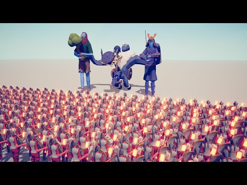ICE & TREE & SAMURAI GIANT vs 50x UNITS - Totally Accurate Battle Simulator