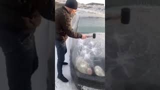 Removing Ice From A Car #shorts