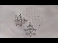beautiful lotus rangoli design with 9*3 dots/simple rangoli design/festival rangoli designs