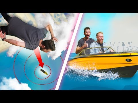 Skydiving Into A MOVING BOAT! | GTA5 Video