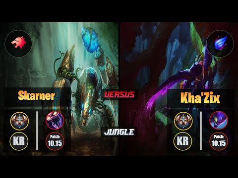 Challenger SKARNER [Predator] (Jungle) VS  KHA'ZIX - Challenger KR Patch 10.15