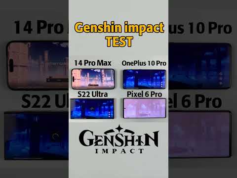 14 Pro Max vs OnePlus 10 Pro vs S22 Ultra vs Pixel 6 Pro Genshin impact TEST #Shorts #genshinimpact