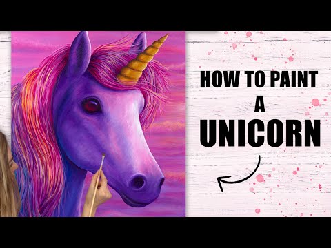 How to Paint a Unicorn in Acrylics!