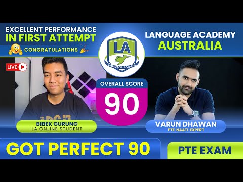 Bibek got 90 Each | First Attempt - PTE | Online Classes | Know his Strategies Language Academy PTE