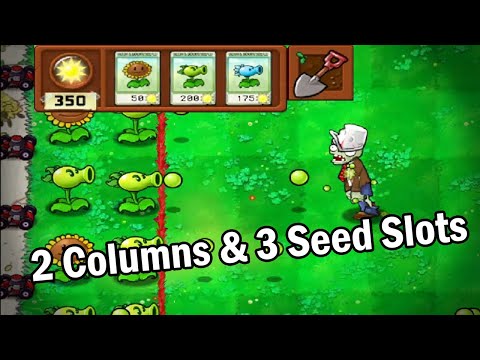 Can you beat Plants vs Zombies using 2 Columns & 3 Seed Slots? (Part 1)