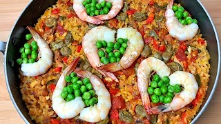 Spanish Paella | How To Make Surf & Turf Paella | Chicken and Prawn Paella | Spanish food