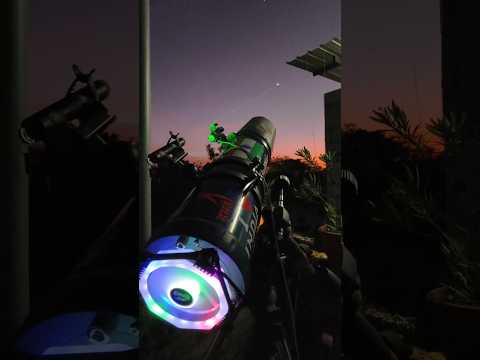 "Laser Targeting the Moon! 🌙🔭 #moon #shorts #astrophotography