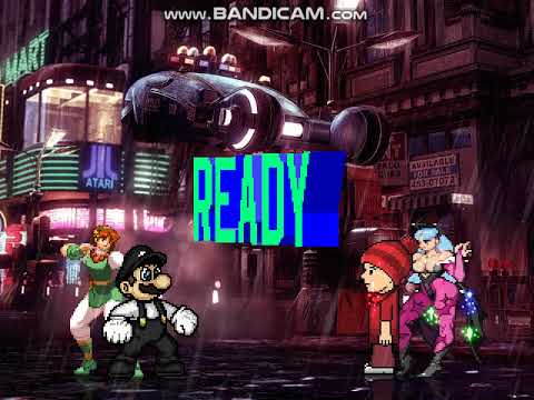 MUGEN Request: Super Mario & Athena Vs Mr.Funny & Morrigan