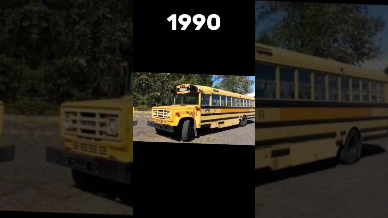 Evolution of School Bus {1980~2023} in just 25 sec #shorts #evolution #mgctube#schoolbus