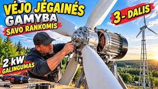 2kw vėjo jėgainės generatoriaus gamyba y pabaiga  3- dalis.