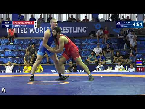 1/8 GR - 87 kg: H. BAGHDASARYAN (ARM) v. I. ERMOLENKO (RUS)