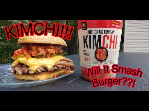 Authentic Korean Kimchi Smash Burger!! Lets See If It Will Smash Burger!!!