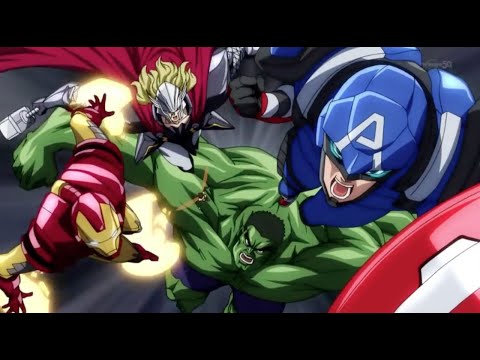 All Hero D Smash and Build Up || Marvel Disk Wars: The Avengers