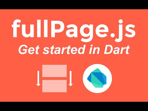 Fullpage js–Get started in Dart