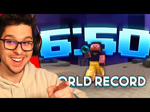 REAGISCO AL RECORD MONDIALE DI MINECRAFT - SPEEDRUN (6:50 min)