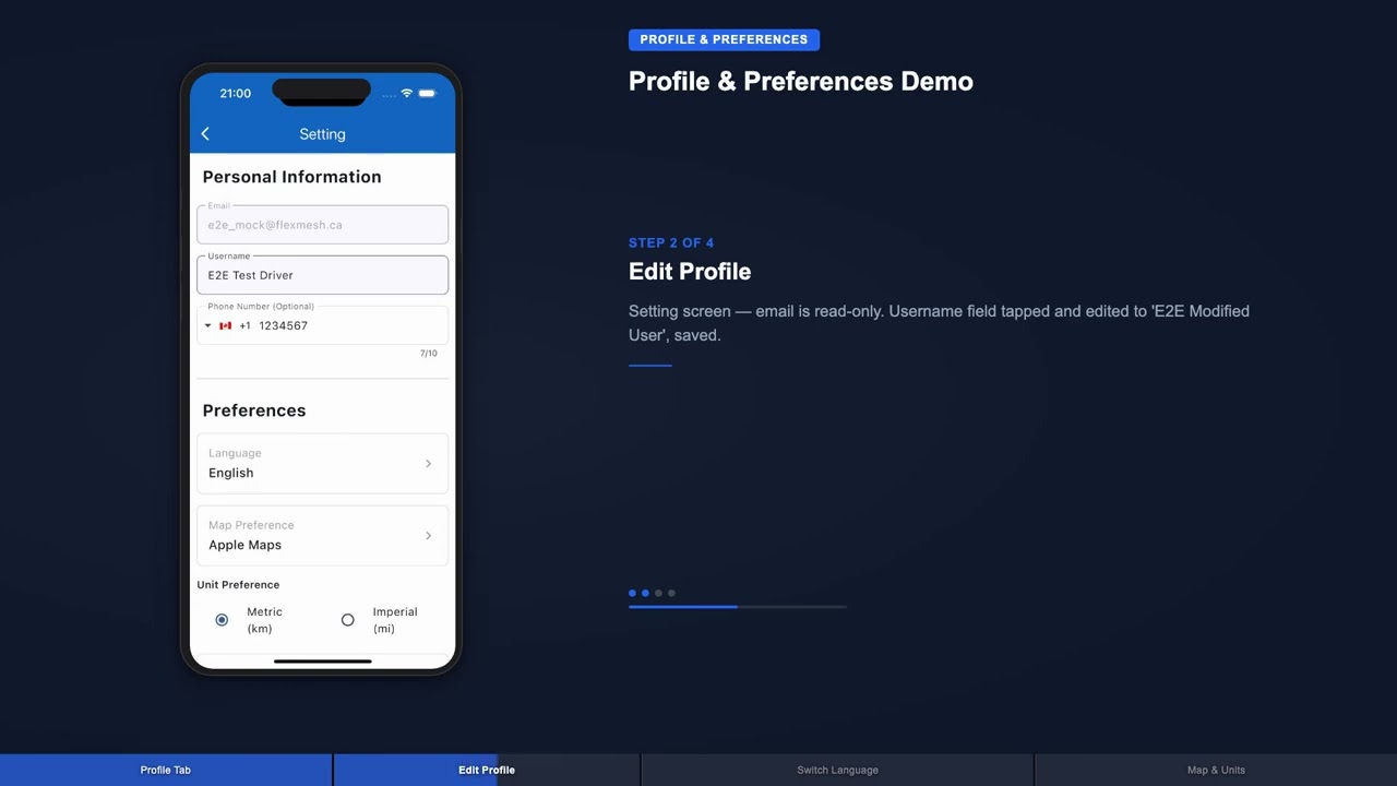 Profile & Preferences