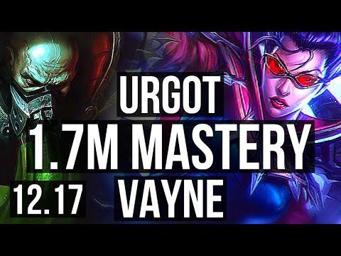 URGOT vs VAYNE (TOP) | 8/1/5, 1400+ games, 1.7M mastery, Dominating | EUW Diamond | 12.17