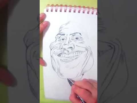 Como DIBUJAR  a Dwayne Johnson La Roca Speed Drawing #shorts