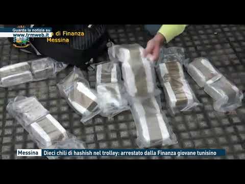 Messina - Dieci chili di hashish nel trolley: arrestato dalla Finanza giovane tunisino