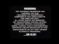 Palace Video Warning Screen