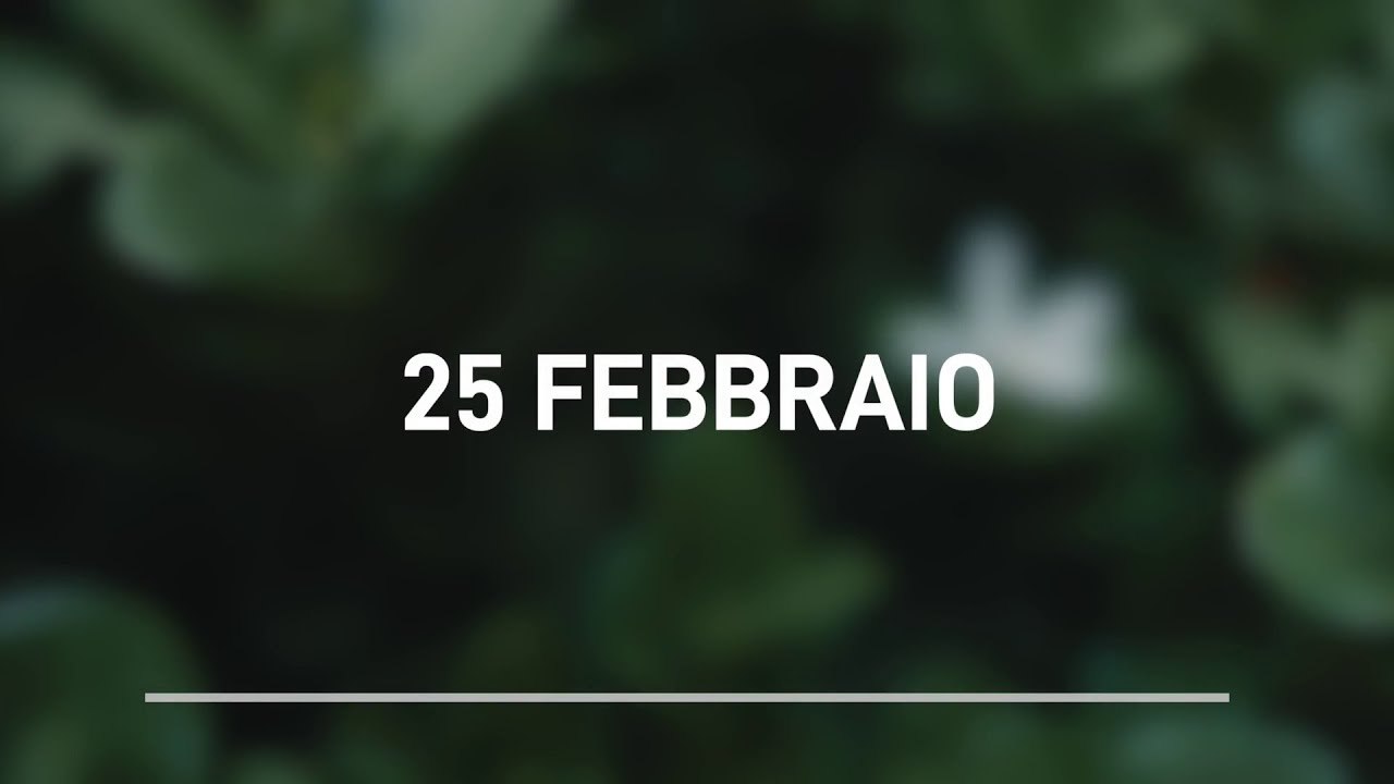 Meditazione Calendario “Parole di Vita” del 25 Febbraio 2023