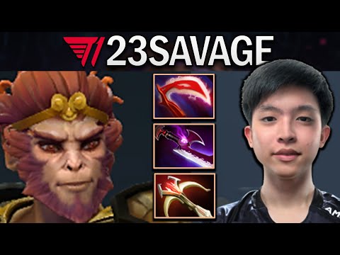 T1.23SAVAGE MONKEY KING WITH 25 KILLS - DOTA 2 7.30 PRO GAMEPLAY