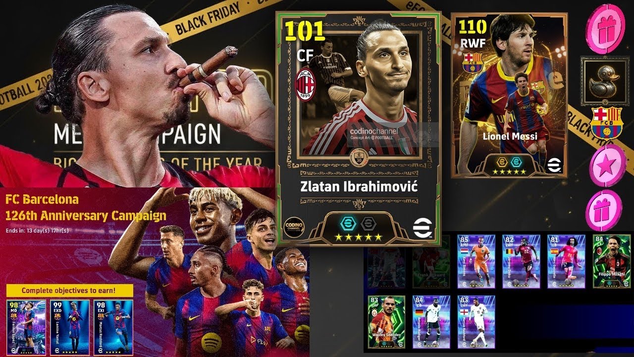 Fin de Mantenimiento eFootball!🎁✅Nuevas 2 CAMPAÑAS!🎁PremiJuego (MAS Epics Gratis)🏅Zlatan Cartas🦁