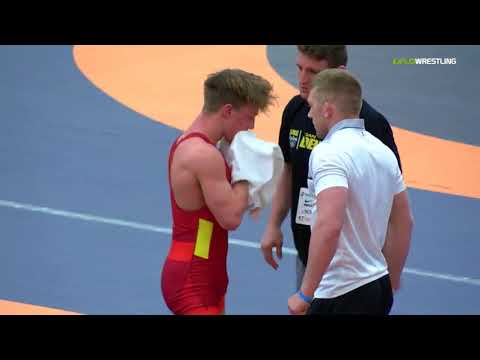 2018 Marine Corps US Open/UWW Junior Freestyle 65 Semis - Max Murin (Iowa) Vs. Andrew Alirez (Nort