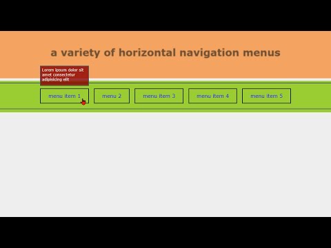 , title : 'Horizontal Navigation Bar with Pop-up Screen Tips on Hover'