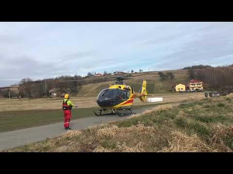 LPR odlot z Moszczenicy z poszkodowanym w wypadku motocyklistą