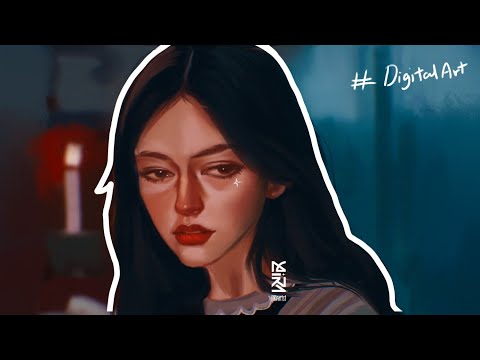 Art stream timelapse |  بورتريه شتويه