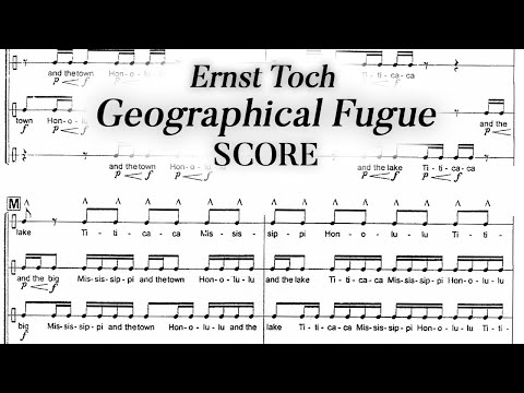 Ernst Toch - Geographical Fugue (1930) Score