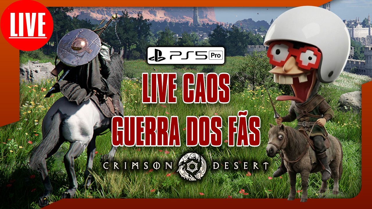 🎮🚨AO VIVO - GAMEPLAY - CRIMSON DESERT - LIVE CAOS - TRETA DOS FÃS - PS5 PRO #crimsondesert