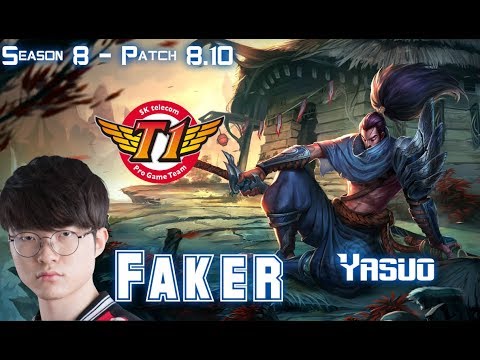 SKT T1 Faker YASUO vs KARMA Mid - Patch 8.10 KR Ranked