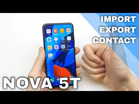 How to IMPORT / EXPORT (copy) contact in Huawei NOVA 5T