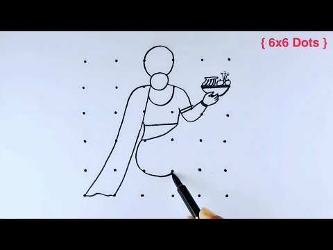 Easy to draw Chhath Puja drawing ( 6x6 Dots) | Chhath Puja rangoli drawing | rangoli design