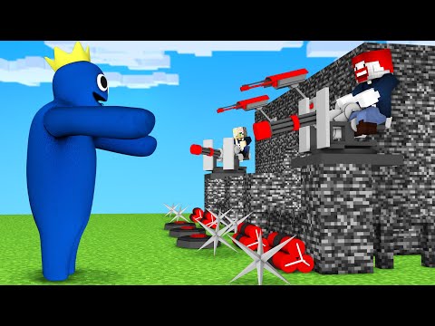 100 RAINBOW FRIENDS wollen in UNSERE BASE! - Minecraft