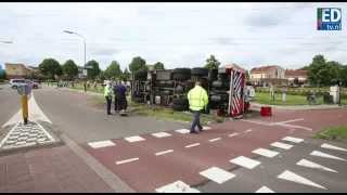 preview picture of video 'Brandweerauto kantelt in Geldrop'
