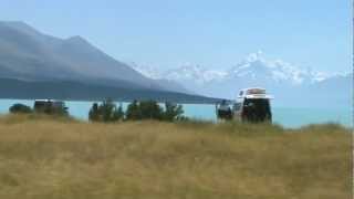 preview picture of video 'Lake Pukaki Scenic Route (from Queenstown to Tekapo, Left Side View)'