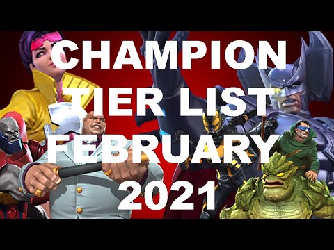 Champion Tier List February 2021 | MCOC | NEW Characters + BUFFS